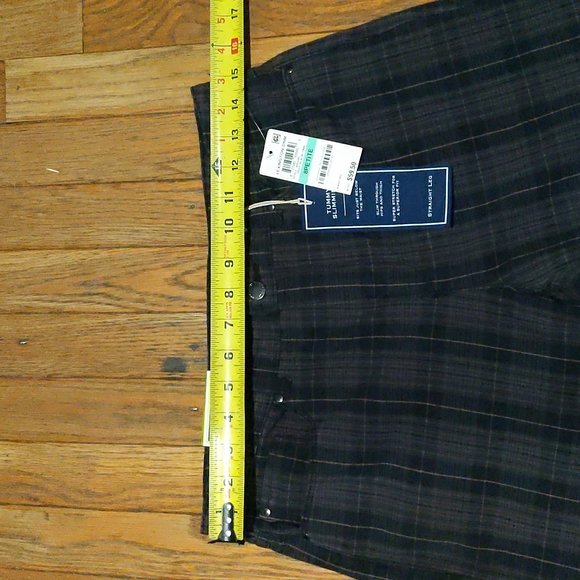 Charter Club, new tummy slimming straight leg black and brown pant, 8P, NWT - Picture 3 of 9